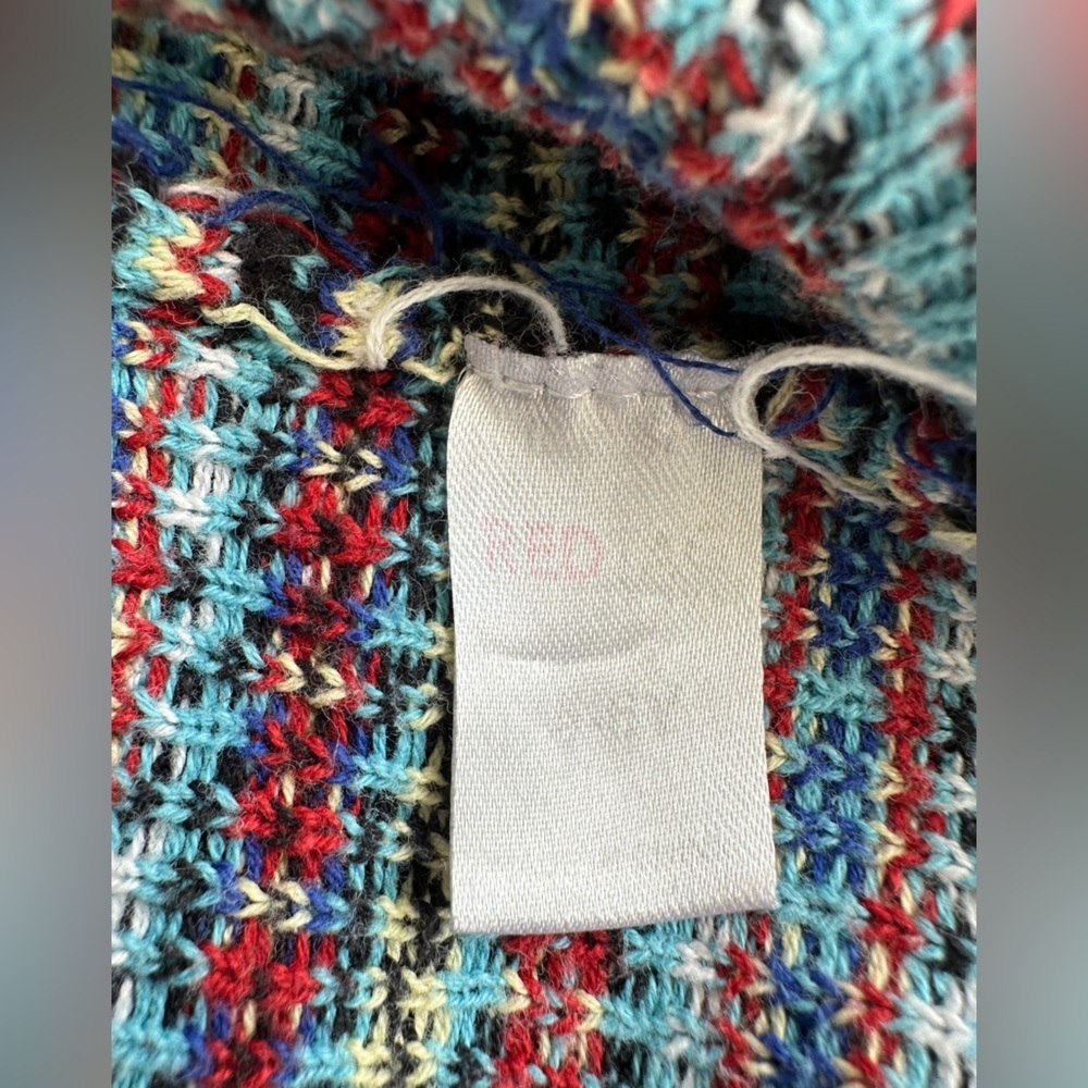 Collar Cardigan - Stripped - Blue/Red - Size 5-6T - Picture 5 of 5
